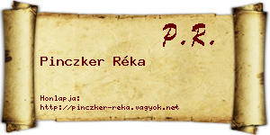 Pinczker Réka névjegykártya